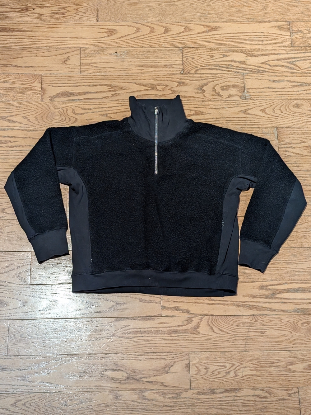 Lululemon Black Half-Zip Sherpa Pullover Sweater